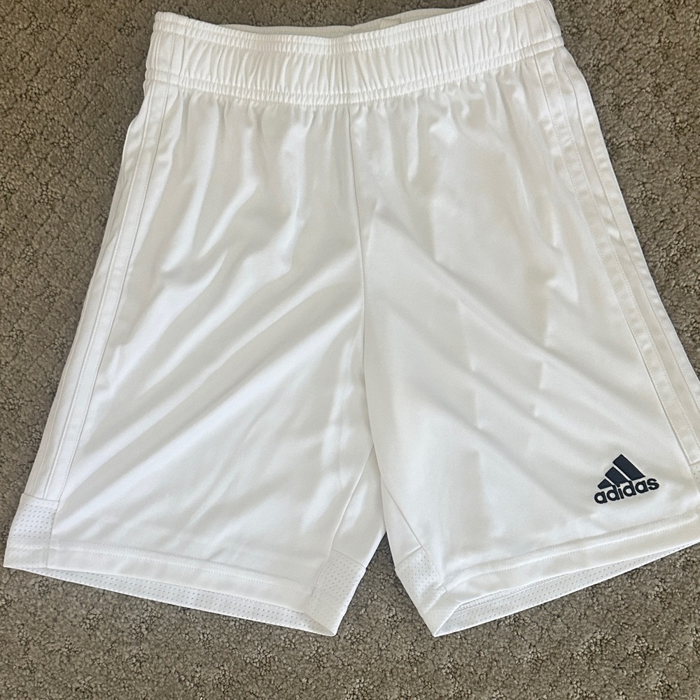 Adidas White Kids Athletic Shorts